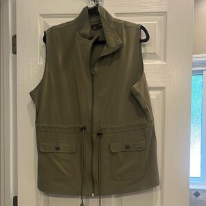 Lee Green Utility Vest High Collar Safari Style